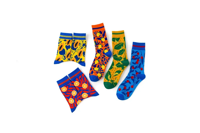 Fruit Banana Cherry Lemon Papaya Streetwear Ankle Socks Fruit Banana Cherry Lemon Papaya Streetwear Ankle Socks