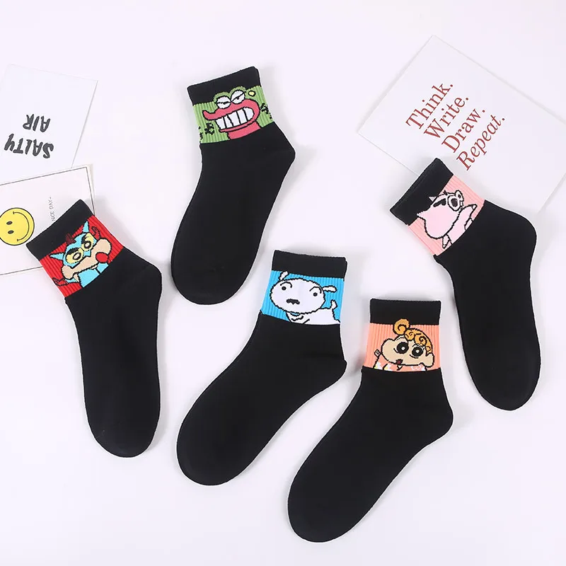 Kawaii Crayon Shin-Chan Cartoon Casual Funny Socks