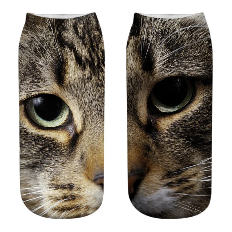 Kawaii Cat 3D Printed Low Cut Ankle Socks