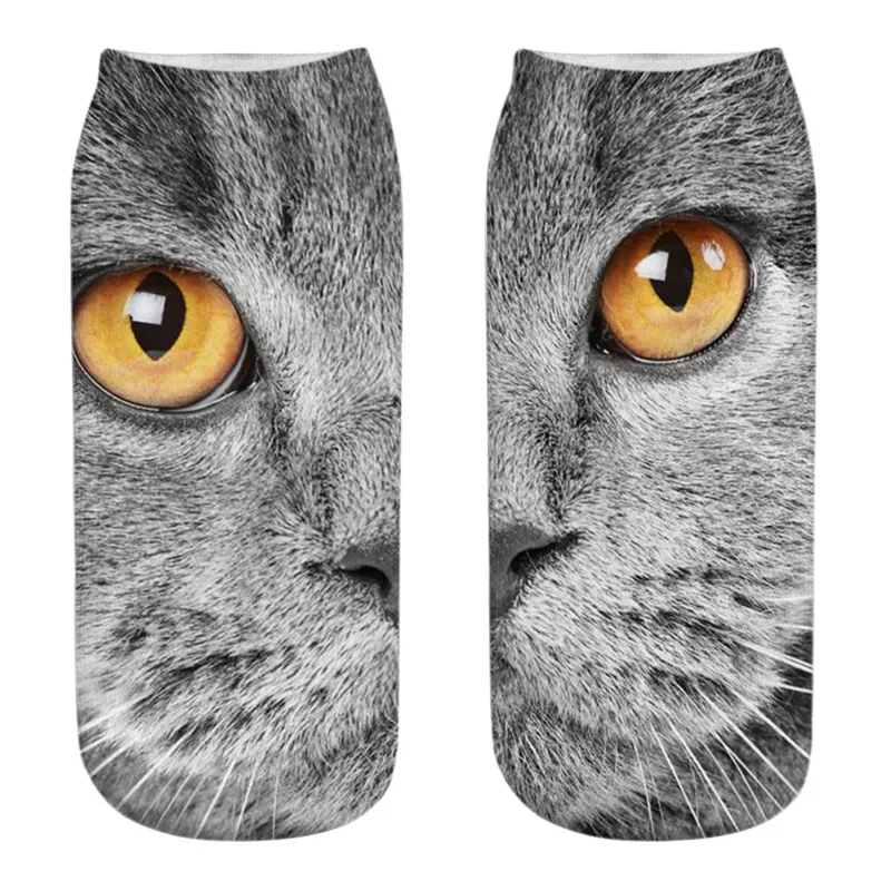 Kawaii Cat 3D Printed Low Cut Ankle Socks