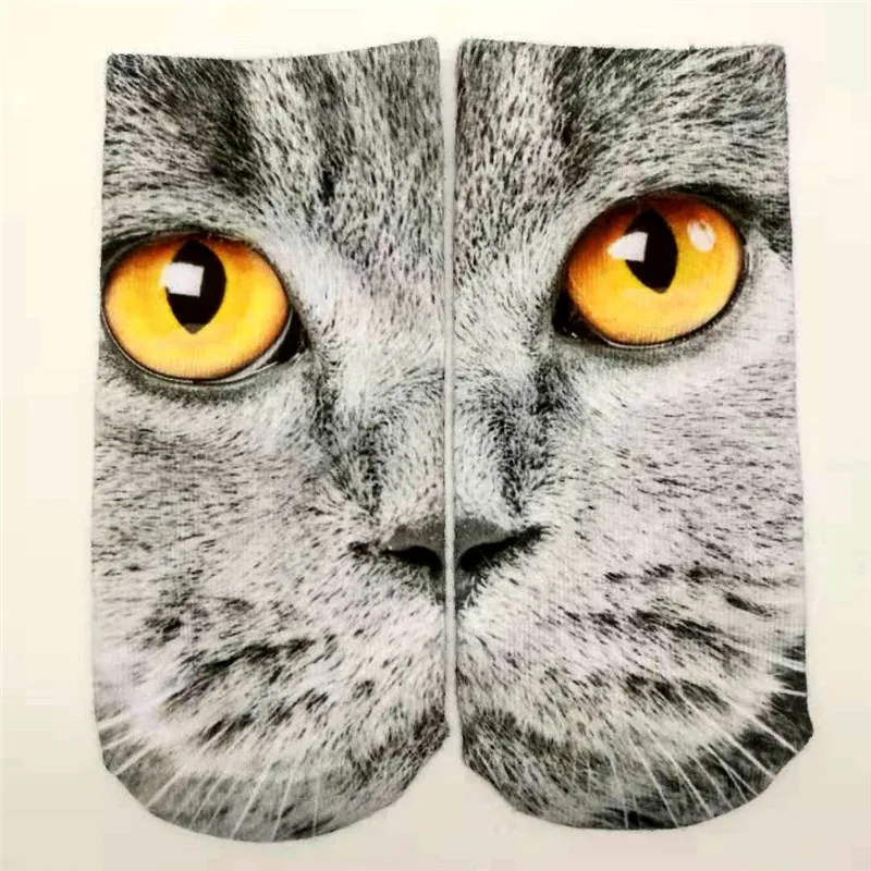 Kawaii Cat 3D Printed Low Cut Ankle Socks