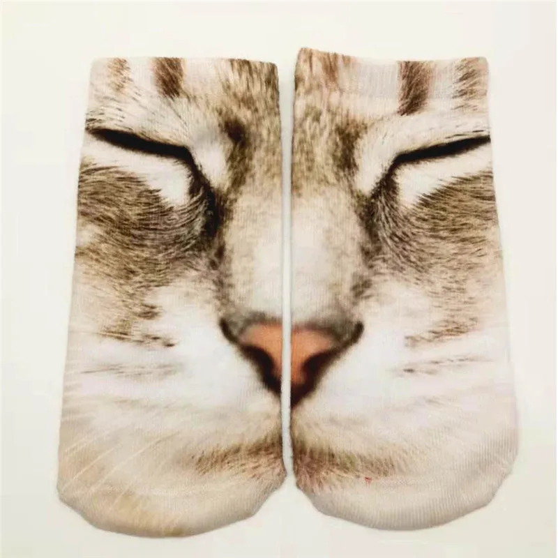 Kawaii Cat 3D Printed Low Cut Ankle Socks