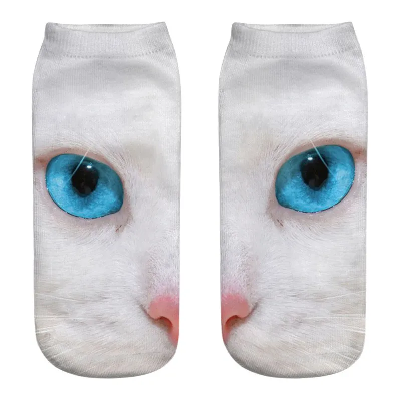 Kawaii Cat 3D Printed Low Cut Ankle Socks