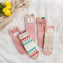 5 Pairs Kawaii Cartoon Totoro Soft Comfortable Socks 5 Pairs Kawaii Cartoon Totoro Soft Comfortable Socks