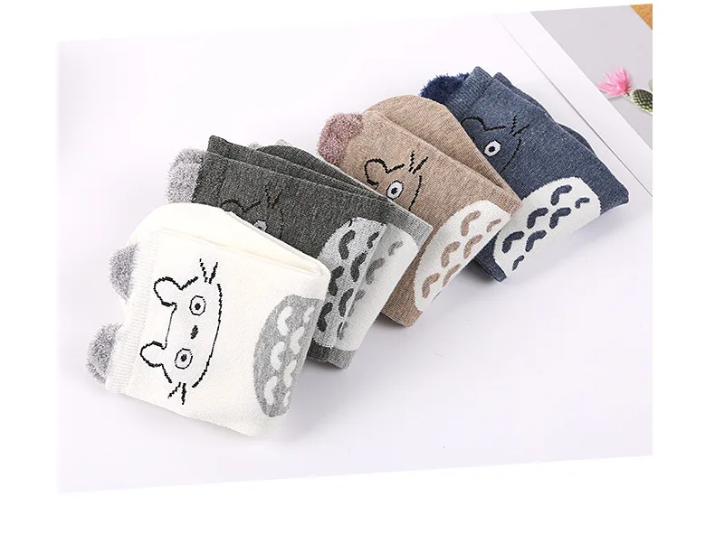 Totoro Cartoon Ear Style Cotton Comfortable Kawaii Socks