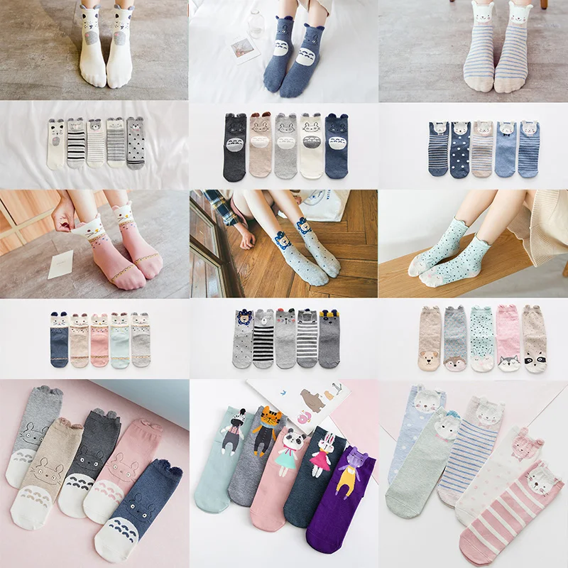 3D Cartoon With Ears Warm Colorful Socks