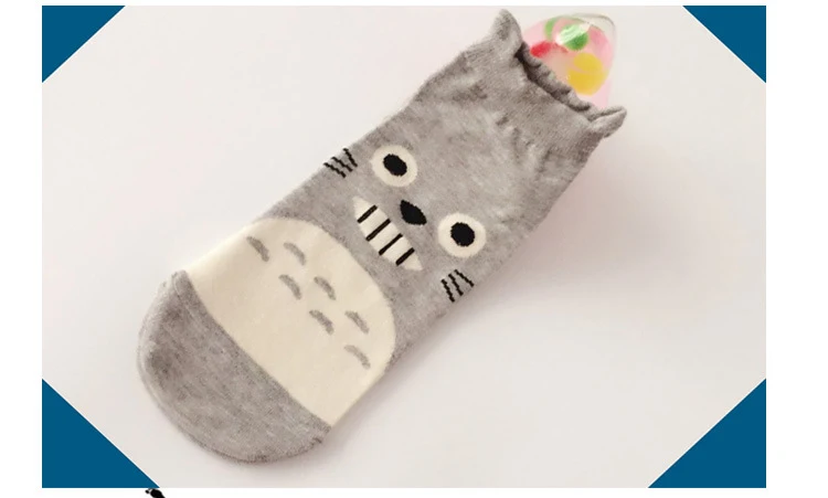 3 Pairs Kawaii Cartoon Totoro Casual Short Socks