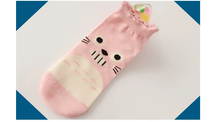 3 Pairs Kawaii Cartoon Totoro Casual Short Socks