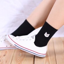 Cotton Embroidered Kawaii Cat Socks Cotton Embroidered Kawaii Cat Socks