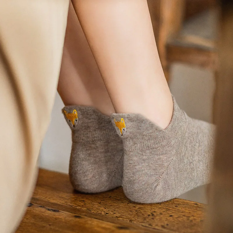 Soft Kawaii Animal Embroidery Socks Soft Kawaii Animal Embroidery Socks