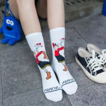 Spinach Popeye Olive Cartoon Kawaii Short Socks Spinach Popeye Olive Cartoon Kawaii Short Socks