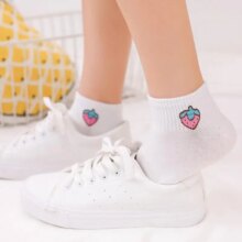 Kawaii Breathable & Comfortable Fruit White Ankle Socks Kawaii Breathable & Comfortable Fruit White Ankle Socks