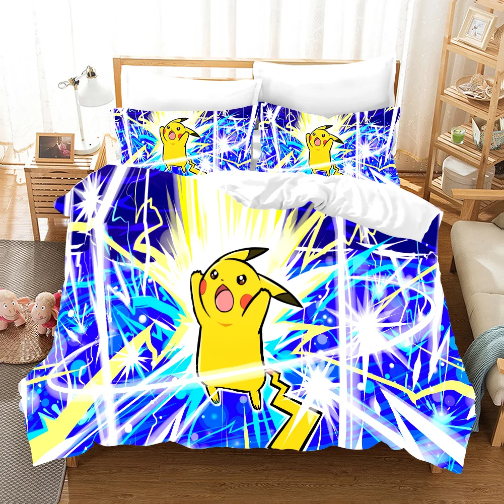 Pikachu Duvet Cover Soft Cartoon Bedclothes