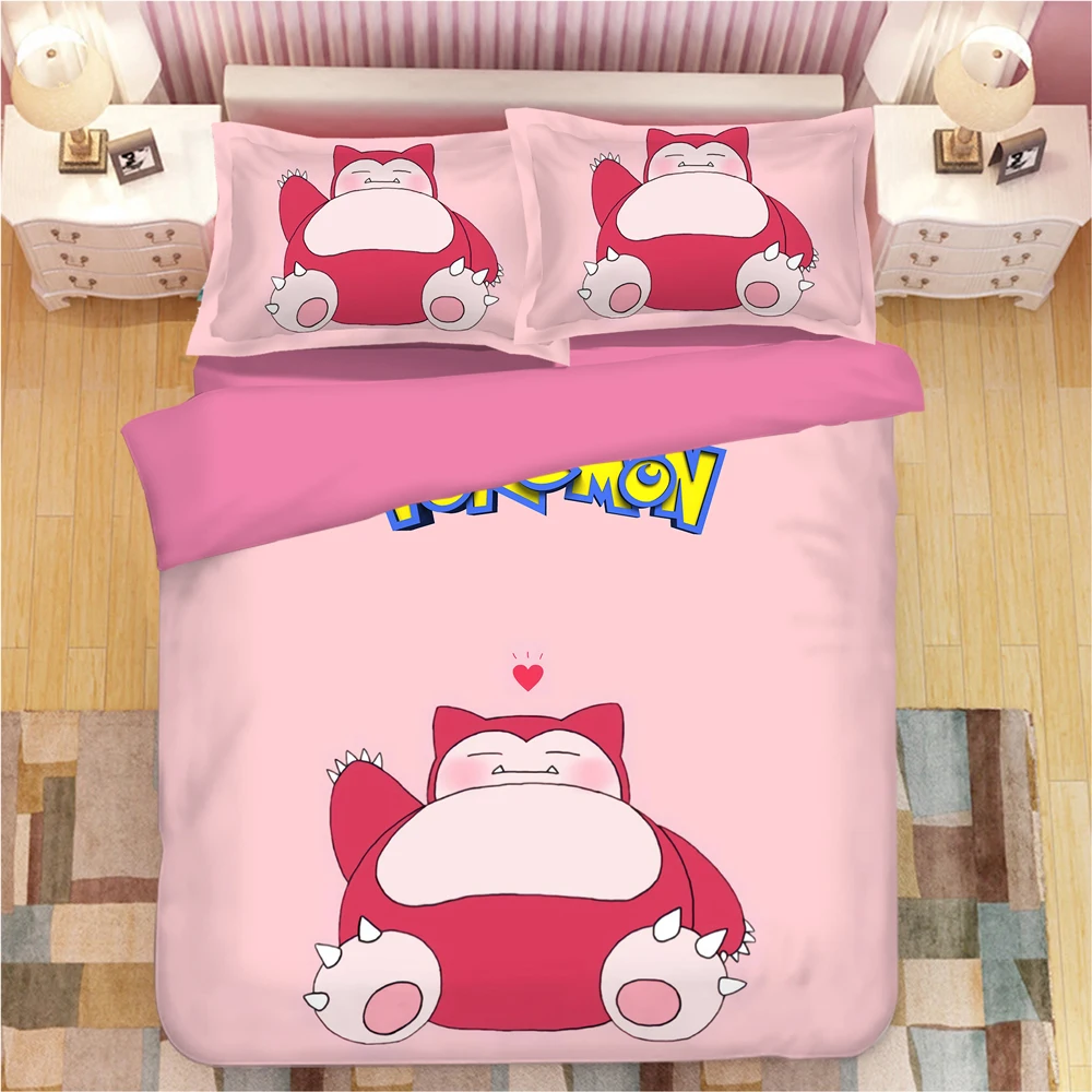 Cartoon Pokemon Pikachu Print Duvet Cover Bedclothes