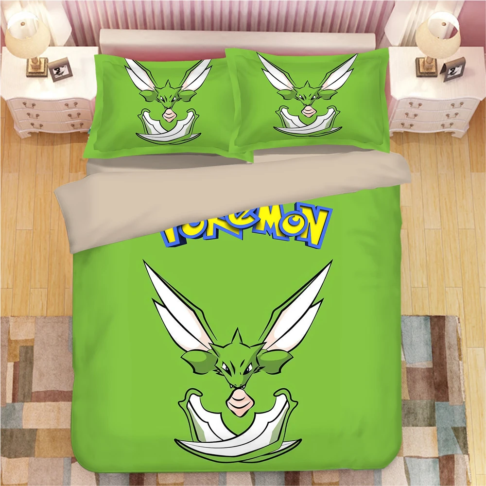 Cartoon Pokemon Pikachu Print Duvet Cover Bedclothes