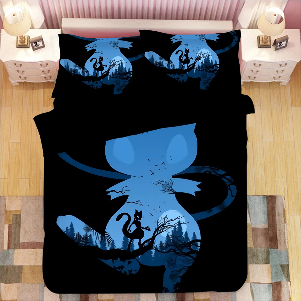 Cartoon Pokemon Pikachu Print Duvet Cover Bedclothes