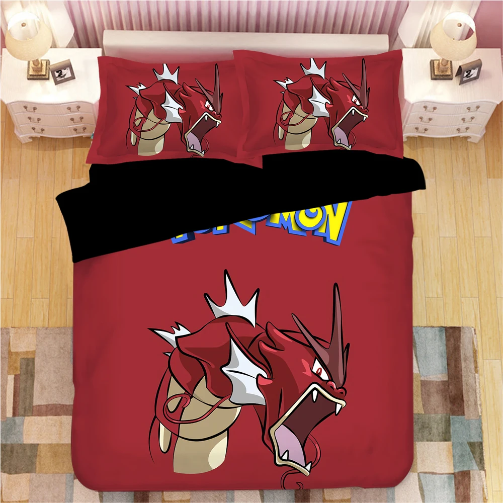 Cartoon Pokemon Pikachu Print Duvet Cover Bedclothes