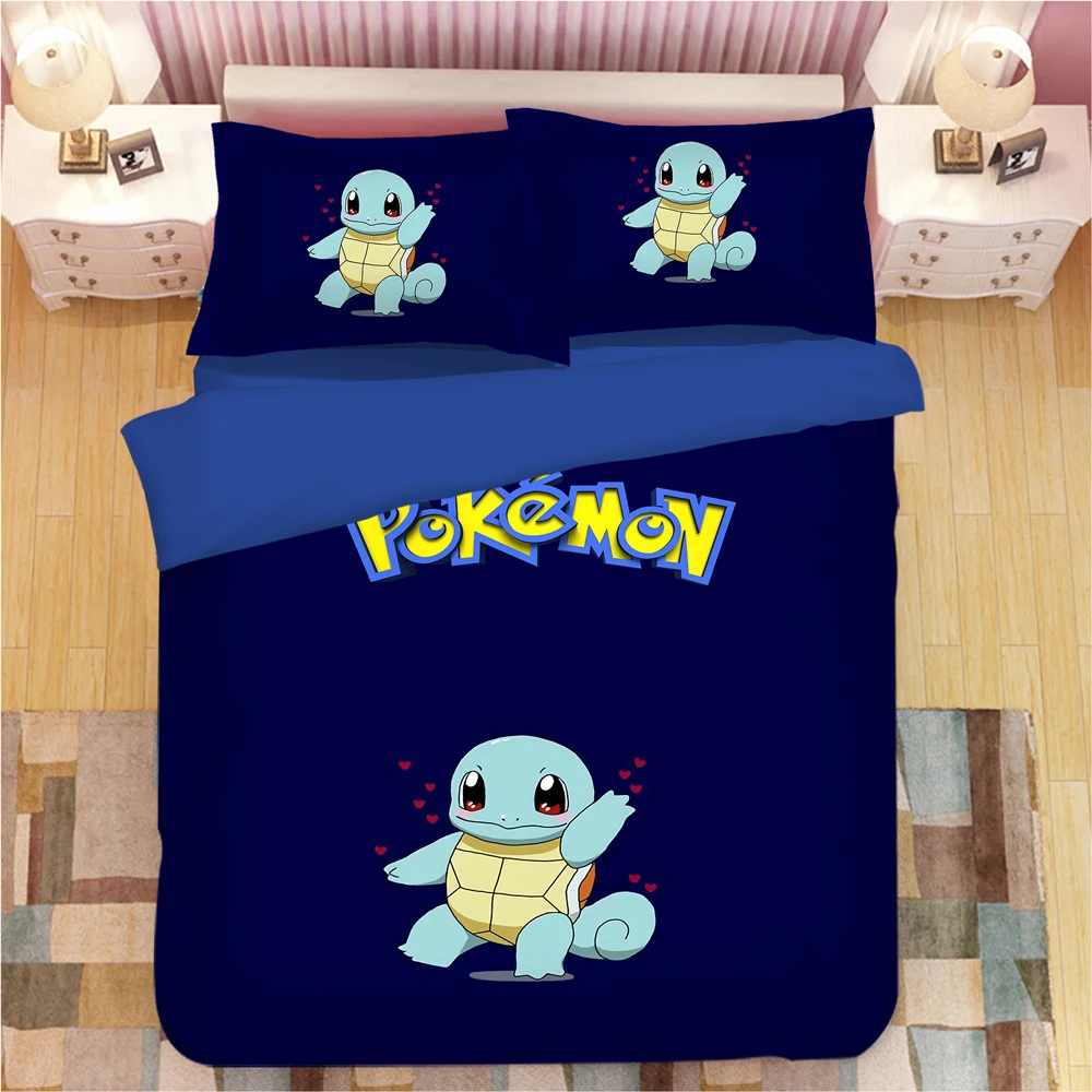 Cartoon Pokemon Pikachu Print Duvet Cover Bedclothes