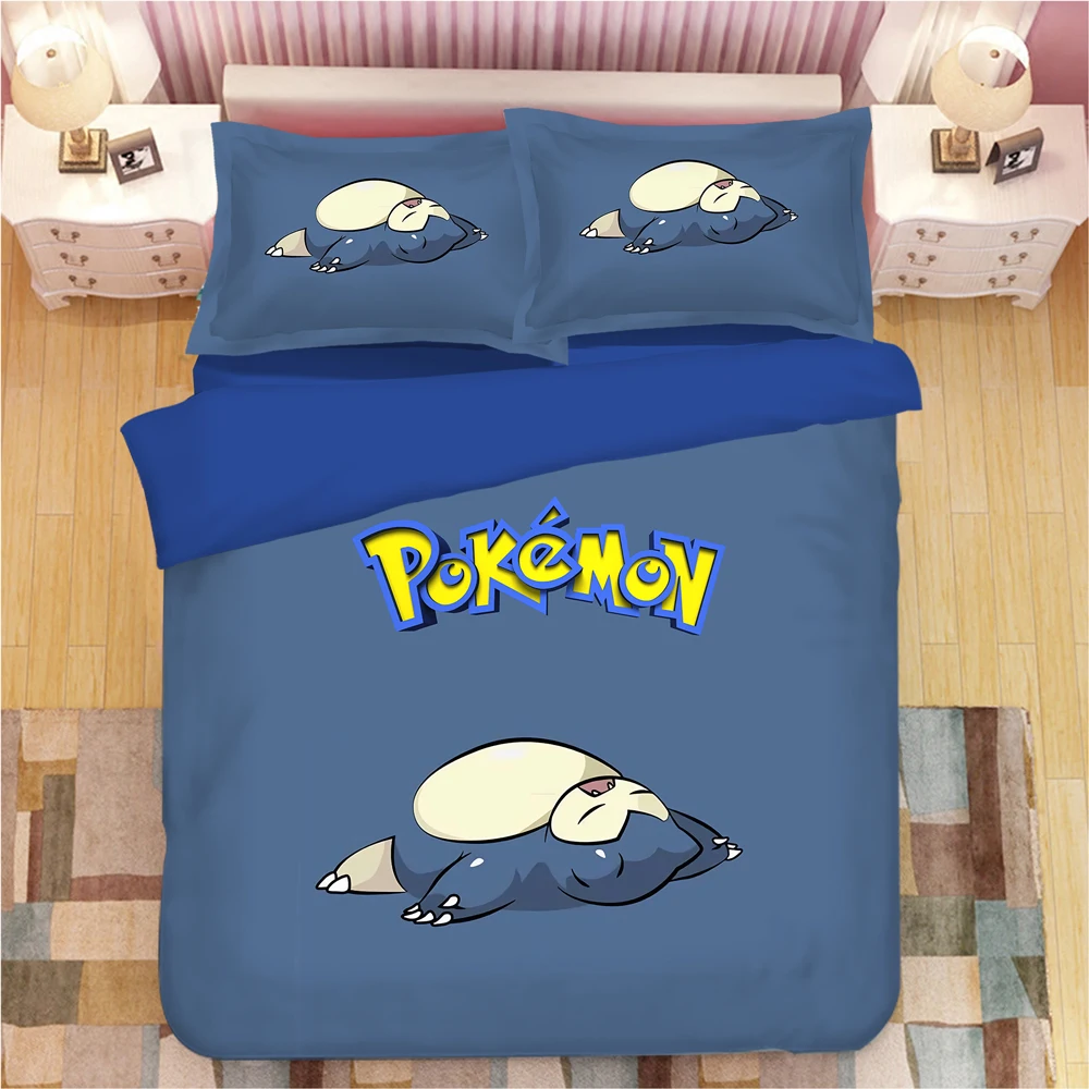 Cartoon Pokemon Pikachu Print Duvet Cover Bedclothes