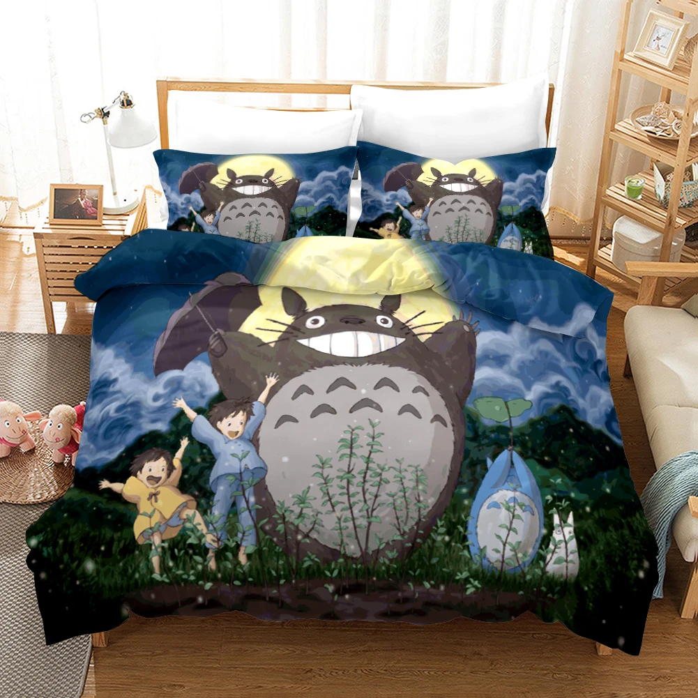 Neighbor Totoro 3D Cartoon Duvet Cover Bedding Set