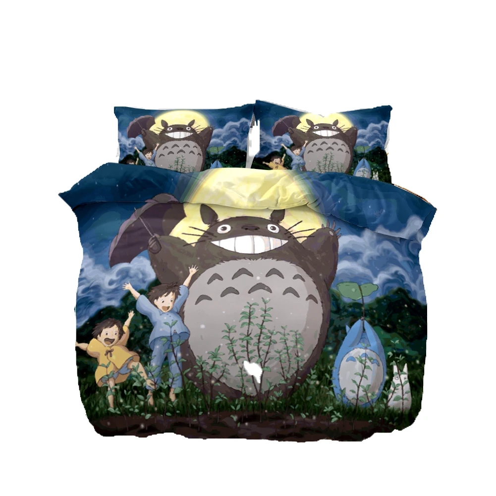 Neighbor Totoro 3D Cartoon Duvet Cover Bedding Set
