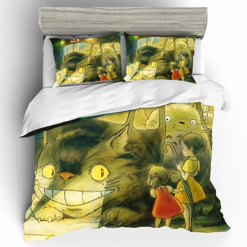 Totoro Cartoon Duvet Cover Cotton Bedding Set Totoro Cartoon Duvet Cover Cotton Bedding Set