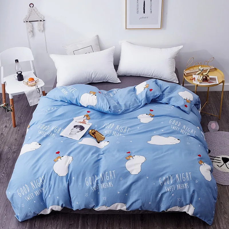 Duvet Cover Kawaii Soft Cotton Bed Set