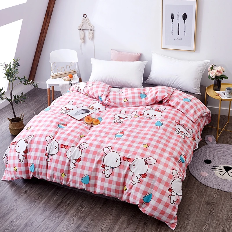 Duvet Cover Kawaii Soft Cotton Bed Set