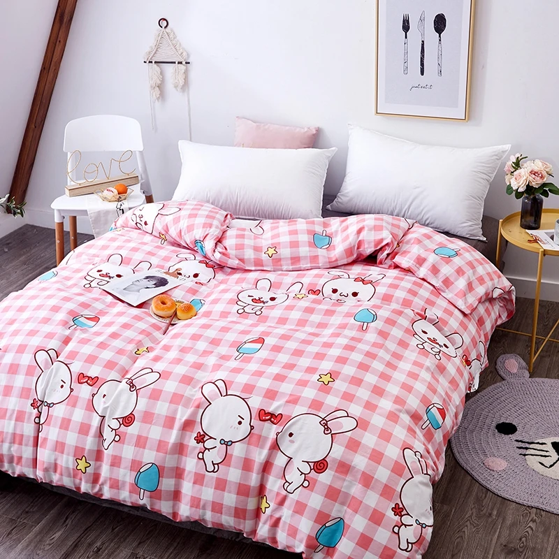 Duvet Cover Kawaii Soft Cotton Bed Set