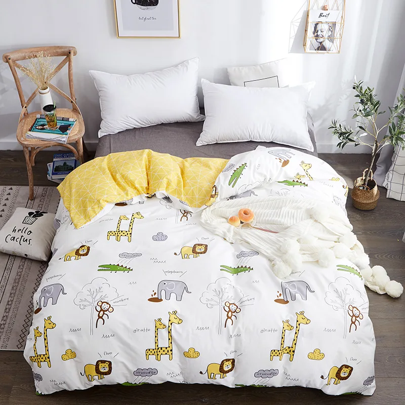 Duvet Cover Kawaii Soft Cotton Bed Set