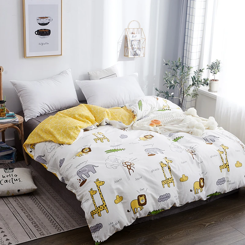 Duvet Cover Kawaii Soft Cotton Bed Set