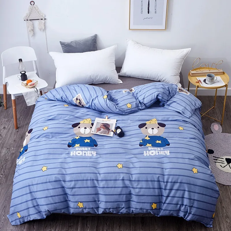 Duvet Cover Kawaii Soft Cotton Bed Set