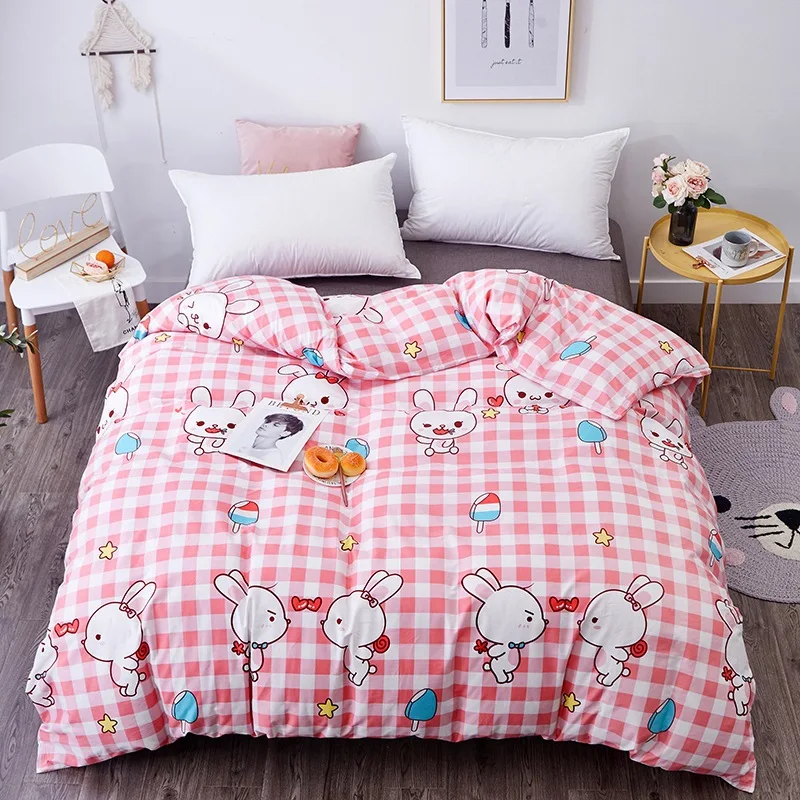 Duvet Cover Kawaii Soft Cotton Bed Set