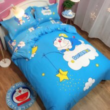 Kawaii Doraemon Cartoon Duvet Cover Bedding Set Kawaii Doraemon Cartoon Duvet Cover Bedding Set