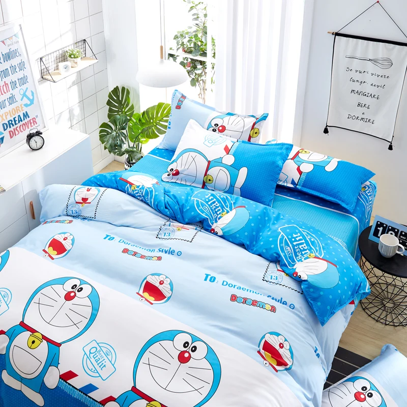 Doraemon Cartoon Character Duvet Cover Bedding Set