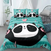 Kawaii Panda 3D Soft Duvet Cover Bed Set Kawaii Panda 3D Soft Duvet Cover Bed Set