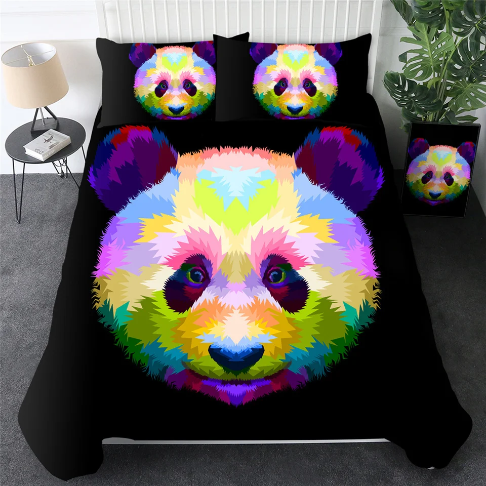 Panda Cartoon Duvet Cover Bedding Set With Pillow Case Panda Cartoon Duvet Cover Bedding Set With Pillow Case
