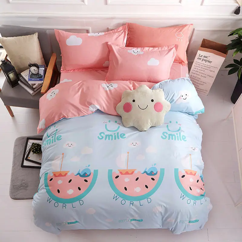Cartoon Duvet Bed Cover With Pillowcases Cartoon Duvet Bed Cover With Pillowcases