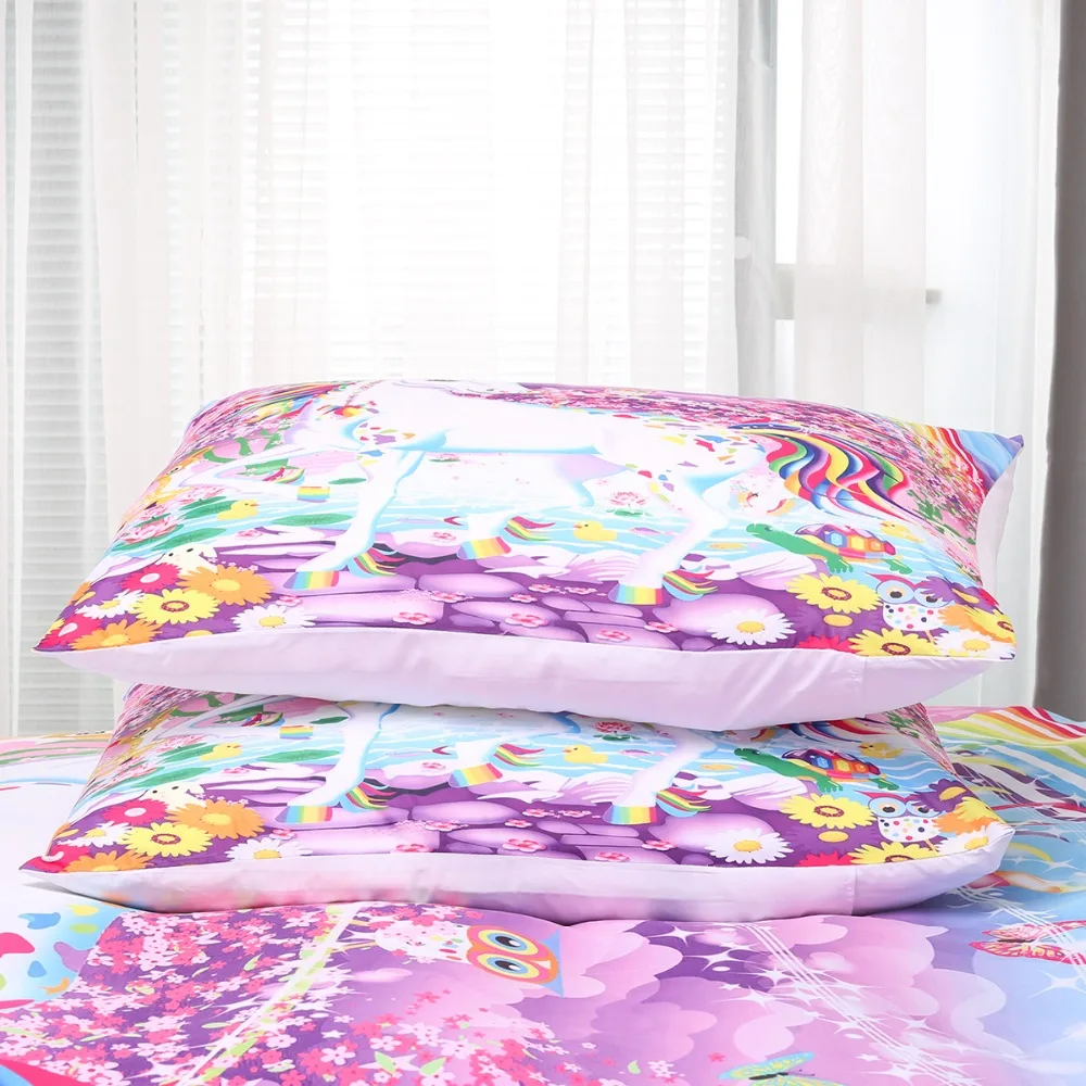 Unicorn Rainbow Duvet Cover Bedding Set