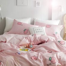 Sweet Peach Theme Comfortable Cotton Kawaii Bed Set Sweet Peach Theme Comfortable Cotton Kawaii Bed Set