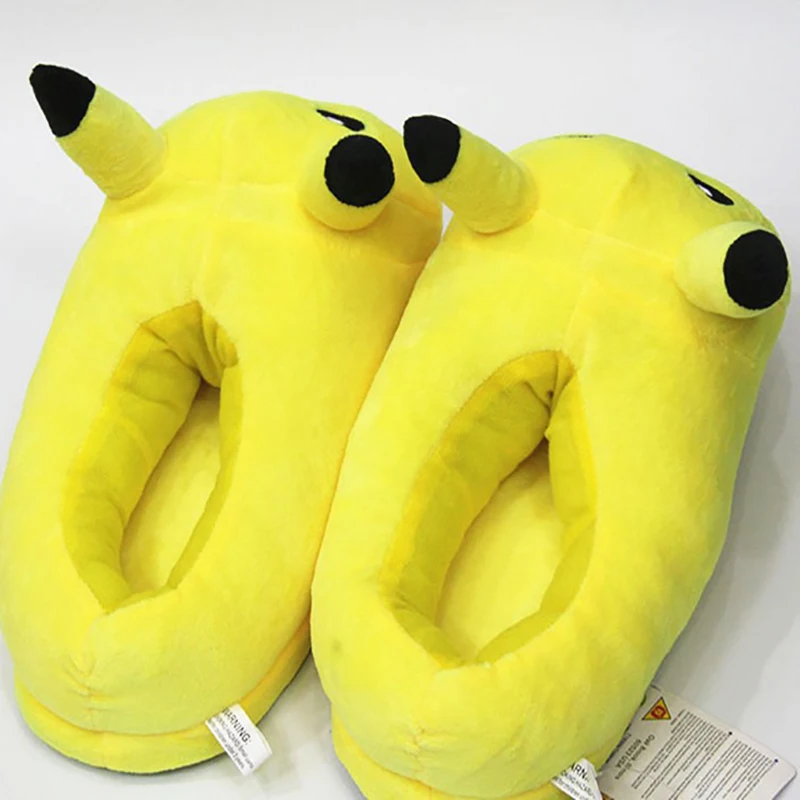 Anime Pikachu Warm Plush Cosplay Shoes For Woman / Man