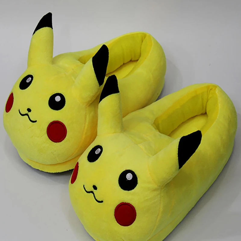 Anime Pikachu Warm Plush Cosplay Shoes For Woman / Man