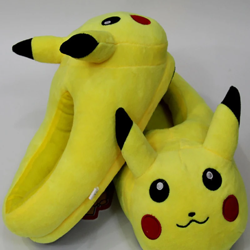 Anime Pikachu Warm Plush Cosplay Shoes For Woman / Man