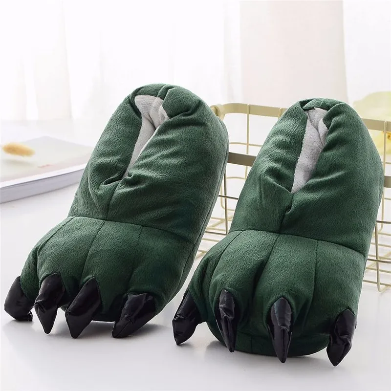 Animal Cartoon Dinosaur Paw Warm Shoes For Kids & Adults