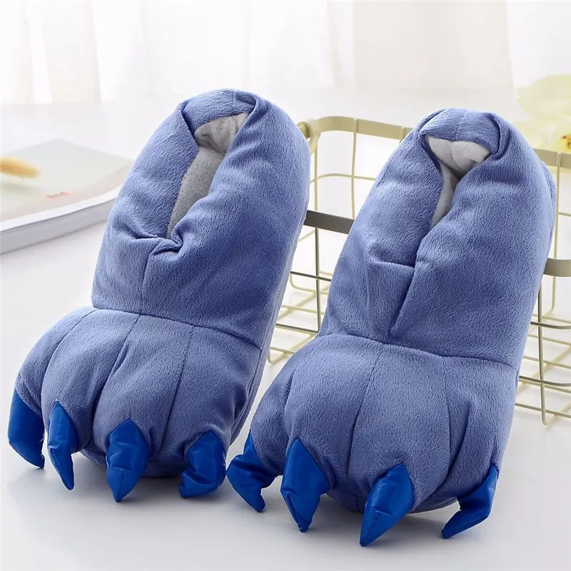Animal Cartoon Dinosaur Paw Warm Shoes For Kids & Adults