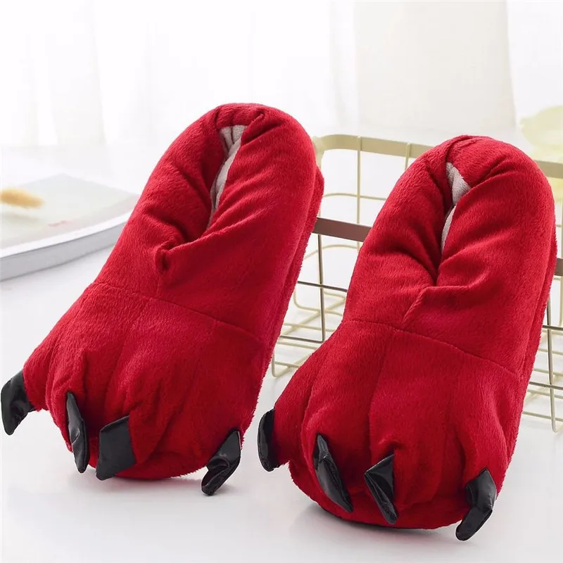 Animal Cartoon Dinosaur Paw Warm Shoes For Kids & Adults
