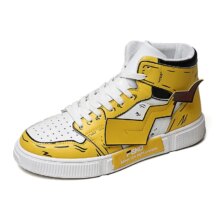 Pikachu Sneakers Graffiti PU Leather Classic High Top Casual Shoes Pikachu Sneakers Graffiti PU Leather Classic High Top Casual Shoes