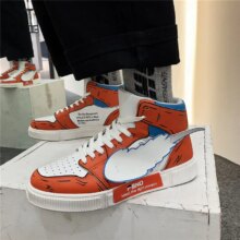 Pikachu Sneakers Graffiti PU Leather Classic High Top Casual Shoes Pikachu Sneakers Graffiti PU Leather Classic High Top Casual Shoes