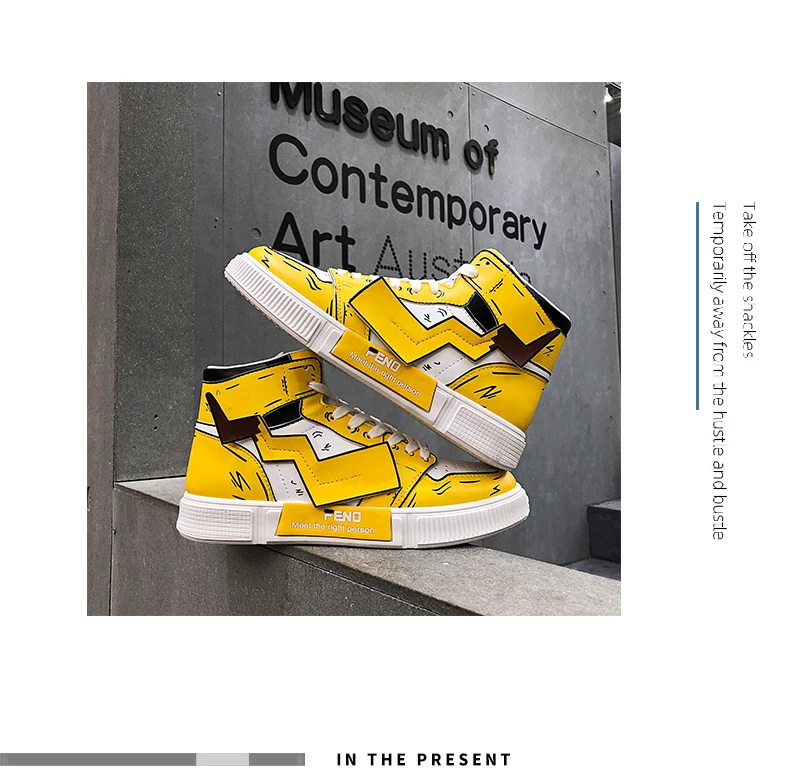 Pikachu Classic High Top Vulcanized Casual Shoes For Men Pikachu Classic High Top Vulcanized Casual Shoes For Men