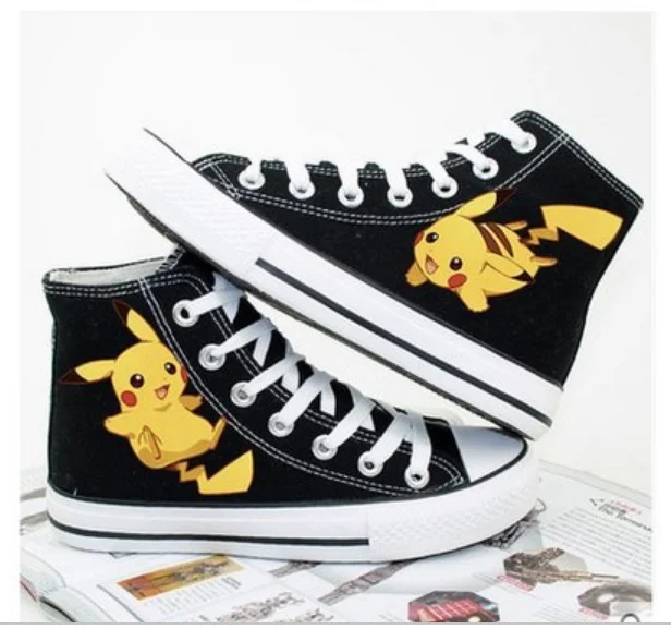 Pikachu Anime Cartoon Canvas Casual Comfortable Shoes For Men And Women